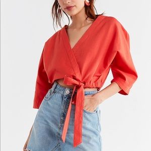 SOLD UO Kimmy Wrap Crop Top